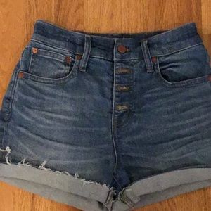 Madewell 24 High Rise Denim Shorts LN